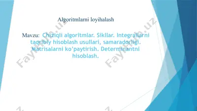 algoritmlarni loyihalash — PPTX