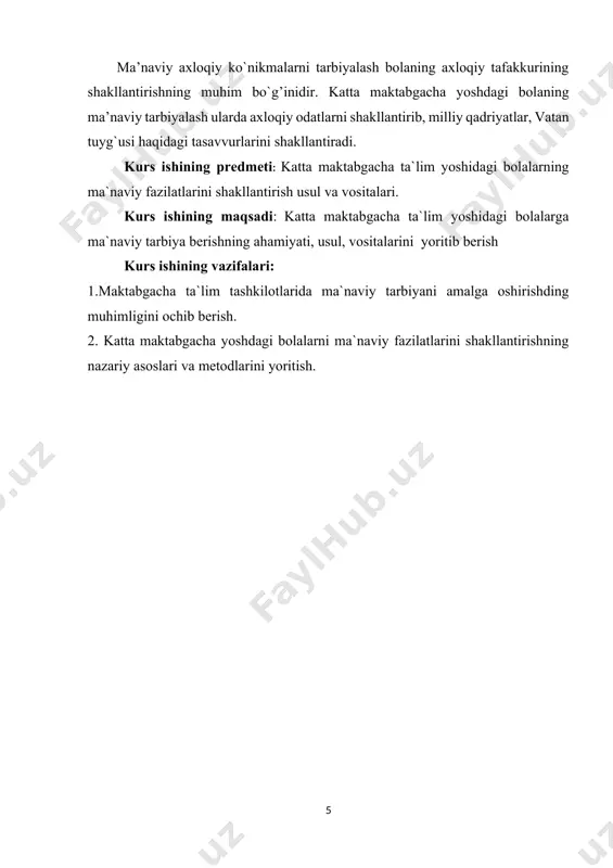 shga undaydi. jamiyat yoshlar ongida ma`naviy qadriyatlarni rivojlantirmay va mustahkamlamay turib o`z istiqboliga erisha olmaydi. mamlakatimizni modernizatsiya qilish va zamonaviy jamiyat qurish yo`lidagi murakkab va keng ko`lamli vazifalarni hal etishga qodir bo`lgan yangi avlod kadrlarini tayyorlash bundan buyon ham faoliyatimizning eng muhim yo`nalishi bo`lib qoladi.xalq yoki millat o`z taqdirini o`zi belgilash huquqiga ega bo`lsagina, o`zining mustaqil taraqqiyot yo`lini erkin belgilab olishi, yoshlarni o`z milliy qadriyatlari negizida tarbiyalash mumkin. bugungi kunda insoniyat turli xildagi har qanday olamshumul voqealarni tezda o‘zlashtirib, tezda unutadigan, o‘tkir geosiyosiy – ommaviy hodisalar jarayoni jadal sur’atlarda rivojlanib, bir davlatni ikkinchisiga hushyor bo‘lishga da’vat etadigan davrda yashamoqda. tadqiqotchilarning fikriga ko‘ra, bu davr texnogen va siyosiy globallashuvning eng yuqori darajasi deb izohlanmoqda. ana shunday globallashuv jarayonida dunyodagi jamiki xalqlar hayotida tushunib bo‘lmaydigan, ularning necha asrlar damida o‘z tarixida rivojlangan milliy madaniyatning asl ko‘rinishlarini, uning jozibasi va go‘zalligini o‘zgartirib yuboradigan, xalqqa yot bo‘lgan odat va ko‘nikmalar paydo bo‘lmoqda. xalqimiz milliy …