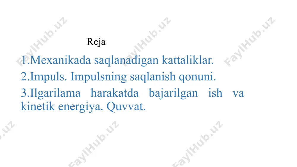 mexanikada saqlanish qonunlari - Page 2