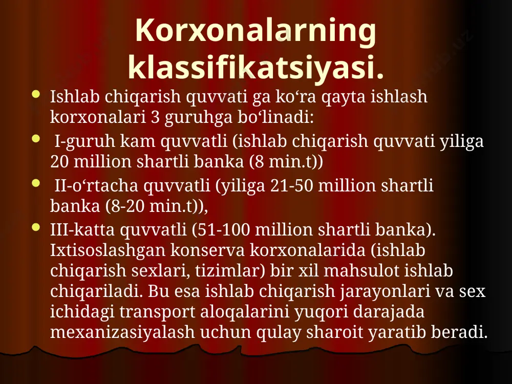с основами стандартизации. - м., «колос», 2000. щеглов н.г. технология консервиролвания плодов и овощей (учебное пособие). -м., «палеотин», 2002. etiboringiz uchun raxmat