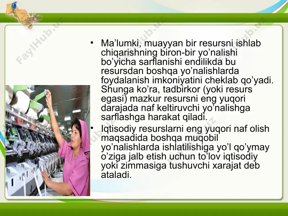 ar; hisobot davrining kelgusida soliq bazasidan chiqariladigan xarajatlari. foizlar bo’yicha xarajatlar; valuta kurs farqlaridan ko’rilgan zararlar; qimmatli qog’ozlarni chiqarish va joylashtirish bo’yicha xarajatlar; moliyaviy faoliyat bo’yicha boshqa xarajatlar.