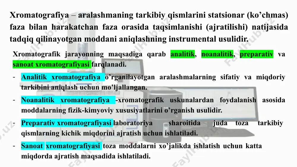 zaharli moddalarni xromatografik tekshirish usullari - Page 3