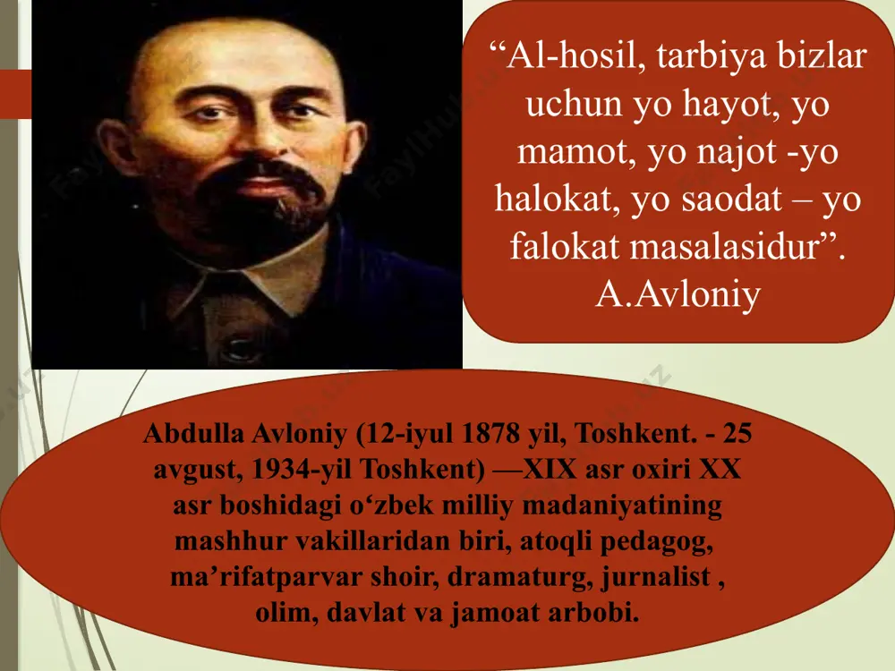 di yig'ilishda ma'naviy ma'rifiy ishlarni sifat va mazmun jihatidan yangi bosqichga ko'tarish chora tadbirlari belgilandi shuningdek yig'ilishda ma'naviy-ma'rifiy ishlarning yagona tizimini yaratish, xususan, o'g'il-qizlarni bolaligidanoq bilimli va fazilatli etib tarbiyalash, buning uchun maktabgacha ta'lim tashkilotlariga metodik yordam ko'rsatish muhimligi ta'kidlandi o'zbekiston respublikasi vazirlar mahkamasining 2019 -yil 31- dekabridagi “uzluksiz ma'naviy tarbiya konsepsiyasini tasdiqlash va uni amalga oshirish chora-tadbirlari to'g'risida”gi 1059-son qarorida bola tarbiyasida milliy tarbiya usullar va zamonaviy pedagogikaning ilg'or yutuqlaridan samarali foydalanish orqali milliy va umuminsoniy qadriyatlarga o'rgatish belgilandi konsepsiyada tarbiyaga yangicha, tizimli yondashuv, bolada tayanch fazilatlarni kafolatli shakllantirish ko'rsatildi. o'zbekiston respublikasi vazirlar mahkamasining 2019 -yil 31- dekabridagi “uzluksiz ma'naviy tarbiya konsepsiyasini tasdiqlash va uni amalga oshirish chora-tadbirlari to'g'risida”gi 1059-son qaroriga muvofiq uzluksiz ma’naviy tarbiya konsepsiyasi quyidagi bosqichlarni qamrab oladi: 1 — oilalarda (ikki davr asosida: birinchi davr - homila davri, ikkinchi davr - bola tug’ilganidan 3 yoshgacha bo’lgan davr); 2 — maktabgacha ta’lim 3 — 6 (7) yoshgacha …