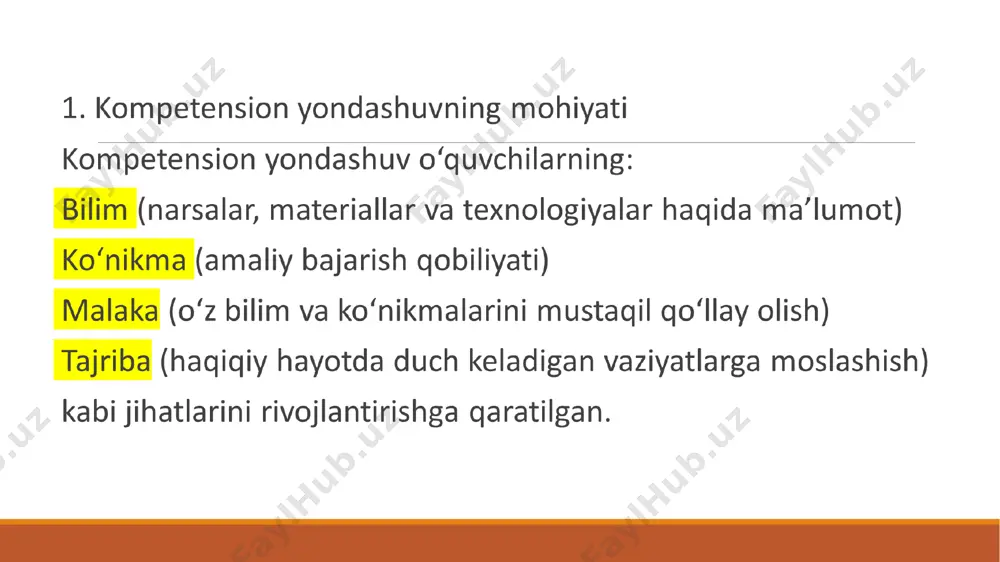 bogʻliq, oʻqituvchi har bir oʻquvchining faoliyatiga baho qoʻyib, ishdagi kamchiliklarini koʻrsatadi va uyga berilgan topshiriqni tushuntirish davomida xatolarni tuzatish uchun qoʻshimcha koʻrsatmalar beradi. boshlang‘ich sinfda texnologiya ta’limining shakl va metodlari boshlang’ich sinflarda texnologiya fanini amalga oshirib borishda boshqa predmetlarni o’rgatishda bo’lganidek, o’qitishning xilma-xil metodlari qo’llanilib, o’quvchilarning texnologiyaga bo’lgan qiziquvchanligini va ziyrakligini oshirib boradi. ma’lum mavzu doirasadagi bilimlarini amalga qo’llay olish usullarini o’rgatadi. o’qitish metodi qisqa vaqt mobaynida o’quvchilarga ko’proq bilim berishni o’ziga maqsad qilib oladi. 1. texnologiya ta’limining shakllari 1.1. individual ta’lim shakli har bir o‘quvchi topshiriqlarni mustaqil bajaradi. o‘quvchining shaxsiy rivojlanishi va ijodiy qobiliyatlarini oshirishga yordam beradi. differensial yondashuv asosida har bir o‘quvchining imkoniyatlari inobatga olinadi. 1.2. jamoaviy ta’lim shakli o‘quvchilar kichik guruhlarda ishlaydi. hamkorlik va jamoada ishlash ko‘nikmalarini rivojlantiradi. birgalikda loyihalar yaratish orqali o‘zaro tajriba almashish imkoniyati yaratiladi. 1.3. ommaviy ta’lim shakli darslar butun sinf bilan olib boriladi. o‘qituvchi darsni tushuntiradi, amaliy topshiriqlarni nazorat qiladi. ma’ruza, muhokama va …