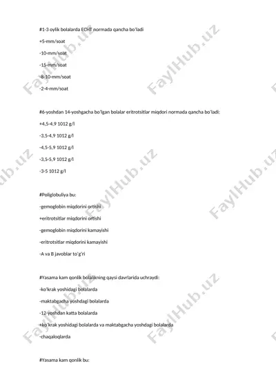 tibbiyot test savollari — DOCX