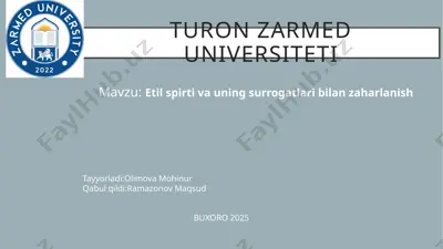 etilspirtivauningsurrogatlaribilanzaharlanish — PPTX