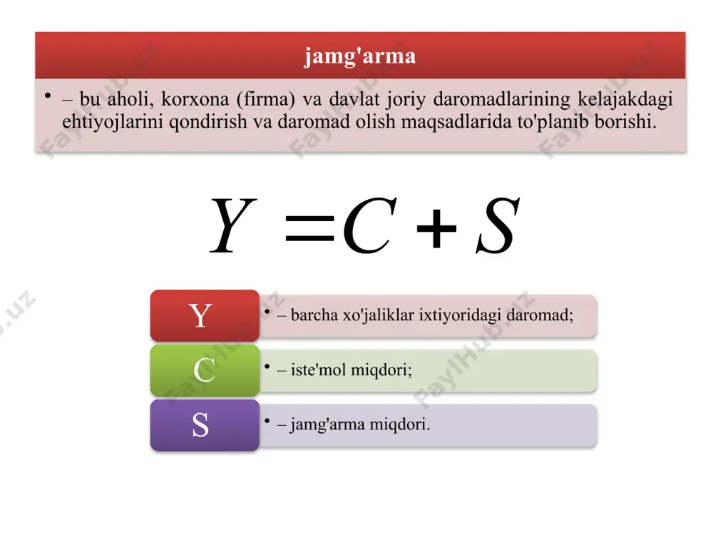 iste'mol va jamg'armaning iqtisodiy mazmuni - Page 5