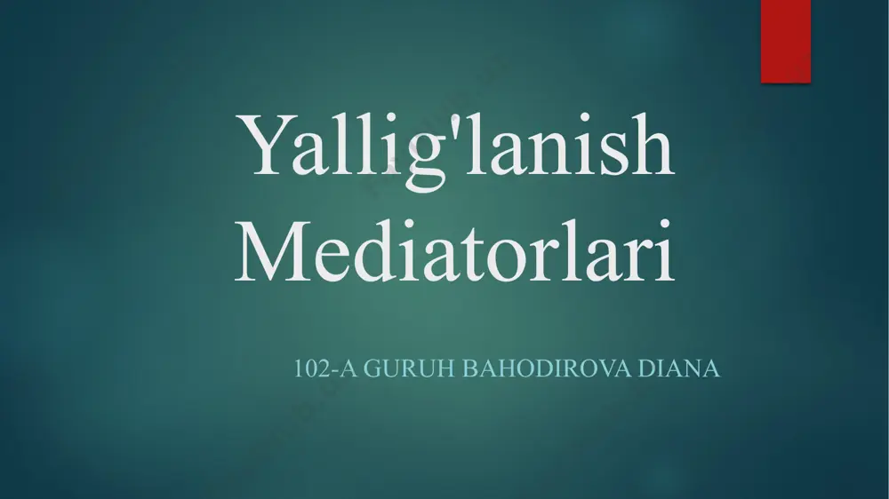 a jarayonni tiklash ijrochi o'zgarishlar xarakterli nazorat qachon. tiklanish mediatorlari turlari barcha tiklanish modulatorlari o'z kelib chiqishiga qarab, ikki guruhga bo'linadi: humoral kinins, komplemanın hosilalari, ivishi sifati. uyali aloqa vazoaktif omin araşidonik kislotalari, sitokin iymphokine, lizozomal hosiller, reaktiv kislorod metabolitlari, no'ropeptitlerin. patologik omil ta inson tanasi topilgan yallig'lanish humoral mediatorlar, ya'ni etkazib berish bir ta'minoti bor. ularning cho'kma bo'lmagan shakldagi hujayralar paydo bo'ladi. vazoaktif omin va no'ropeptitlerin lizozomal sifati ham oldindan mavjud modulatorlari bo'lgan. uyalitorlar guruhiga mansub, qolgan oziq-ovqatlarga qayta tiklanish natijasida bevosita ishlab chiqarilmoqda. komplemanin hosilalari kasalliklanish mediatorlari uchun iltifot olingan. biologik faol, bu guruh eng muhim humoral modulatorlari orasida. kalalari kimning faolligini faollashtirish (immun komplekslar yoki immunoglobulinleri paydo bo'ladi) bilan sodir bo'lgan 22 xil o'z hosil oladi. modulators c5 va c3a mast tomonidan ishlab chiqarilgan ishlab chiqarish o'tkir yangilanishi va liberatore gistamin uchun mas'ul bo'lgan. ularning harakatistamin yo'li bilan bevosita yoki bilvosita amalga kompyuter uyali o'tkazuvchanligi, xavfsizligini ta'minlashga …