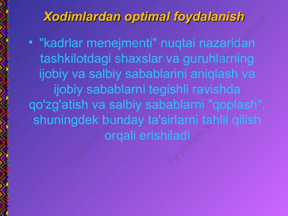 siy darajasi shakllantiriladi:yuqori, yuqori o'rta, pastki o'rta va pastki. o'rta boshqaruvning odatiy lavozimlari: bo'lim boshlig'i (biznesda), dekan (kollejda), mintaqa yoki mamlakatning savdo bo'yicha menejeri va filial direktori. armiya ofitserlari leytenantdan polkovnikgacha, episkoplar darajasidagi ruhoniylar o'z tashkilotlarida o'rta menejerlar hisoblanadilar. o'rta darajadagi menejer ko'pincha tashkilotdagi katta bo'limni yoki bo'limni boshqaradi o'rta menejerlar ishining tavsifi uning ishining tabiati, umuman, tashkilotga qaraganda, uning tarkibi ko'proq aniqlanadi. masalan, sanoat kompaniyasida ishlab chiqarish menejerining faoliyati asosan quyi menejerlarning ishlarini muvofiqlashtirish va boshqarish, mehnat unumdorligi to'g'risidagi ma'lumotlarni tahlil qilish va yangi mahsulotlarni ishlab chiqarish uchun muhandislar bilan o'zaro aloqalarni o'z ichiga oladi. xuddi shu kompaniyaning tashqi aloqalar bo'limi boshlig'i ko'p vaqtini hujjatlarni tayyorlash, o'qish, suhbatlashish va suhbatlashish, shuningdek turli qo'mitalar yig'ilishlariga sarflaydi. asosan, ammo o'rta darajadagi menejerlar yuqori va quyi darajadagi rahbarlar o'rtasidagi buferdir. ular yuqori menejerlar tomonidan qabul qilingan qarorlar uchun ma'lumot tayyorlaydi va ushbu qarorlarni odatda texnologik jihatdan qulay shaklda, spetsifikatsiyalar va aniq vazifalar …