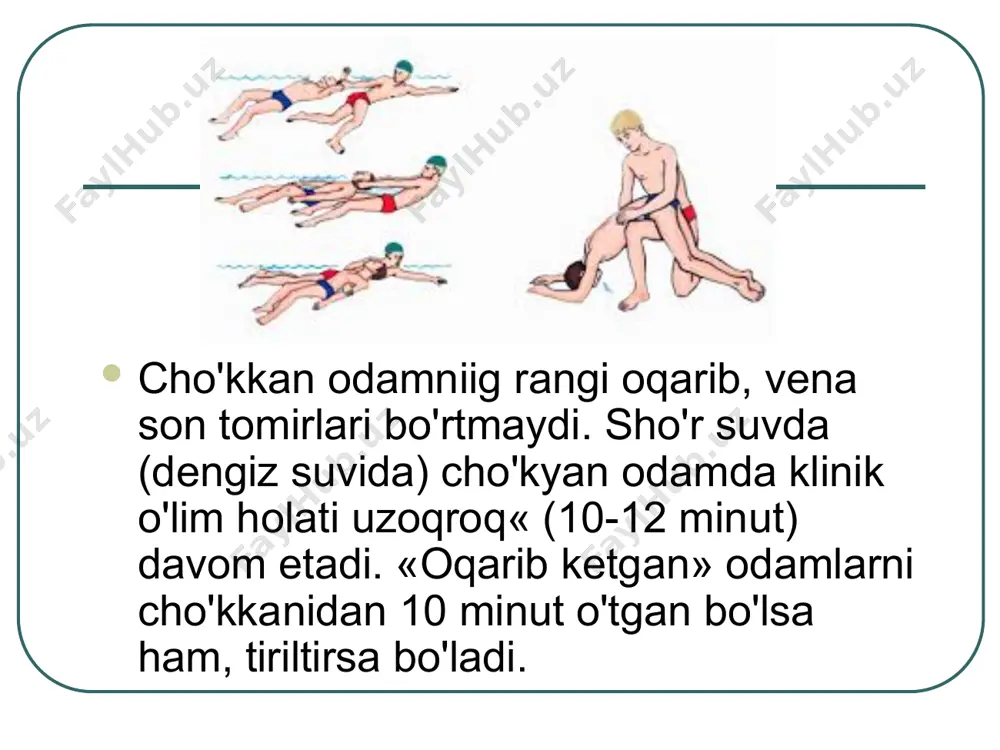 anligi (yuqori harorat va namlik, havo harakatining yo‘qligi) va issiqlikni ko‘p chiqarish (jismoniy ish) termoregulatsiyasining buzilishi issiqlab ketishning sababchisi hisoblanadi. agar shikastlangan kishining yurak urishi juda sust bo‘lib, tomirlarda pulsni aniqlab bo‘lmasa, darhol yurakni tashqi massaj qilishga kirishish kerak. mustaqil nafas olishi va yurak urishi tiklangandan so‘ng bemorni shoshilinch ravishda yaqin oradagi tibbiy muassasaga yuborish kerak bo‘ladi.