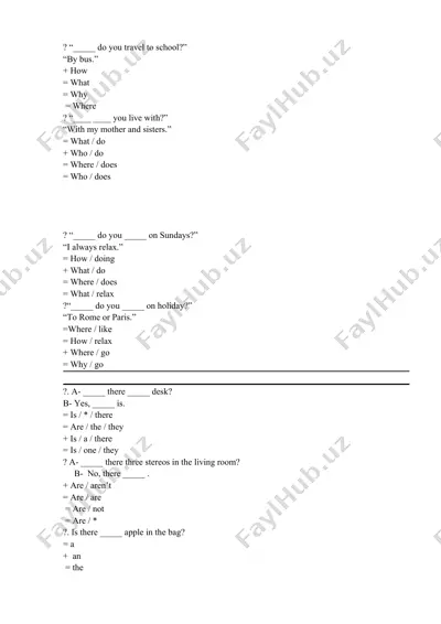 dialogue practice questions — DOC