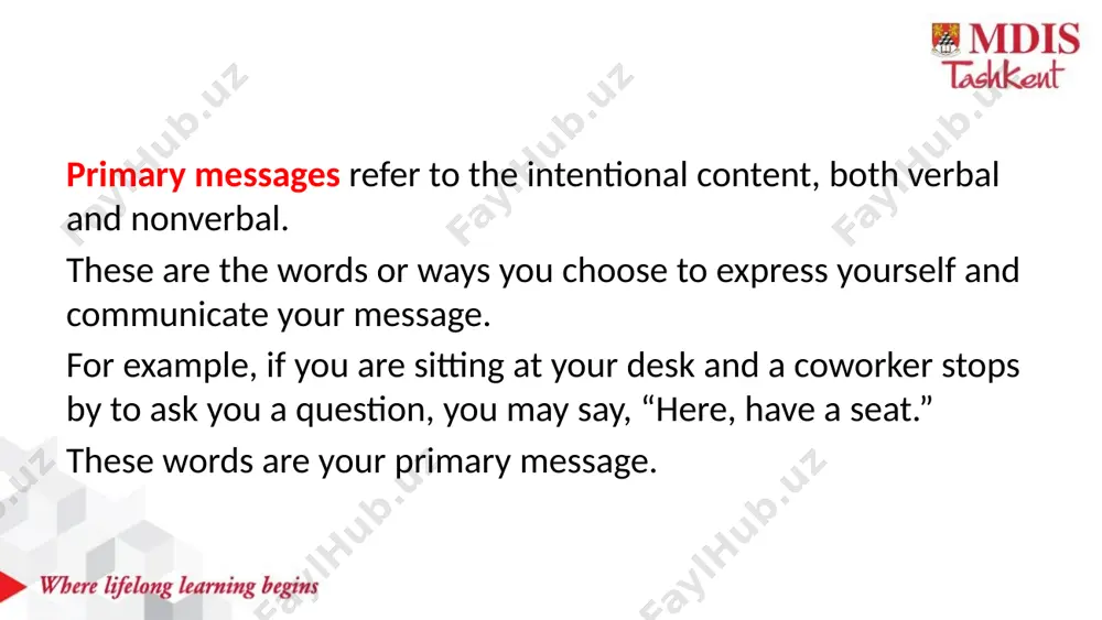 tions, contextual clues are important to guide your audience as they read take control of your tone does your writing or speech sound pleasant and agreeable? simple or sophisticated? or does it come across as stuffy, formal, bloated, ironic, sarcastic, flowery, rude, or inconsiderate? recognizing our own tone is not always easy, as we tend to read or listen from our own viewpoint and make allowances accordingly. check for understanding when we talk to each other face-to-face, seeing if someone understood you isn’t all that difficult. ask clarifying questions. share your presentation with more than one person, and choose people that have similar characteristics to your anticipated audience. key takeaway to improve communication, define your terms, choose precise words, consider your audience, control your tone, check for understanding, and aim for results. understanding your audience understanding your perspective can lend insight to your awareness, the ability to be conscious of …