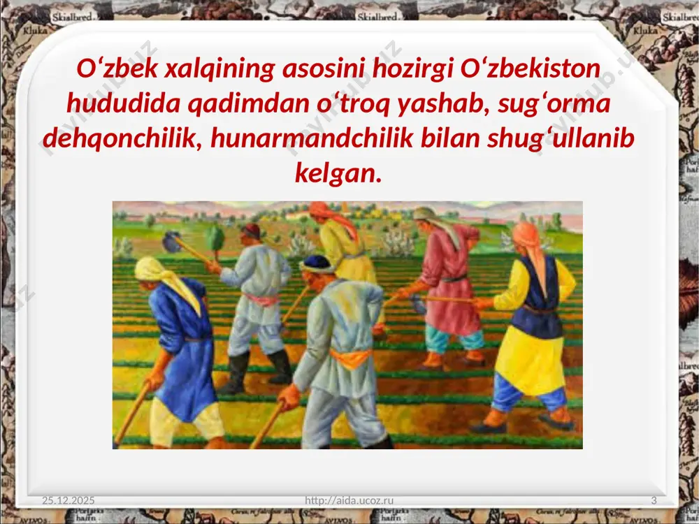 etnik jarayonlar va o‘zbek xalqining shakllanishi. 7 - sinf - Page 3