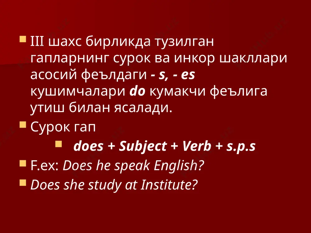 simple present (оддий хозирги замон) - Page 5
