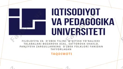 o'zbek xalq qo'shiqlari tarixi — PPTX