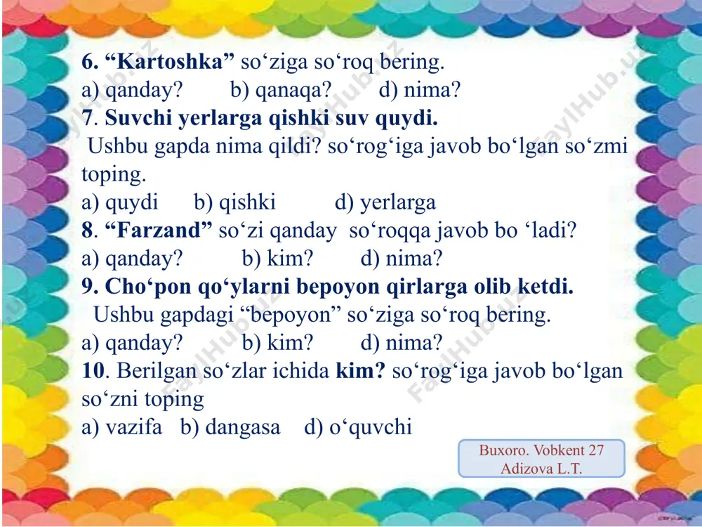 test sifat test savollar - Page 3