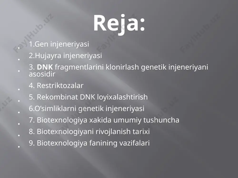 rekombinat dnk olish va gen injenerligi - Page 2