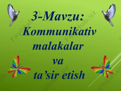 kommunikativ malakalar va ta’sir etish — PPTX