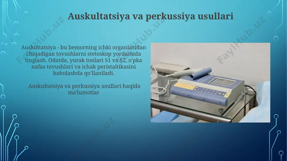 bemorlarni tibbiy uskunalar bilan tekshirishga usullari - Page 3