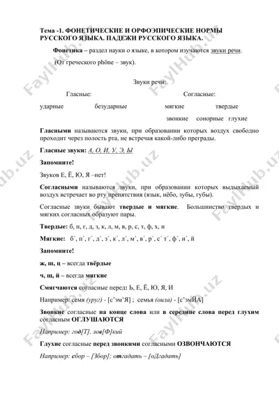 fonetika va orfoepiya — DOCX