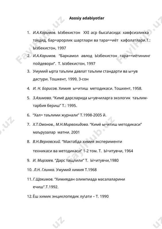 kimyo o’qitish jarayonida o’quvchilarni tarbiyalash - Page 5