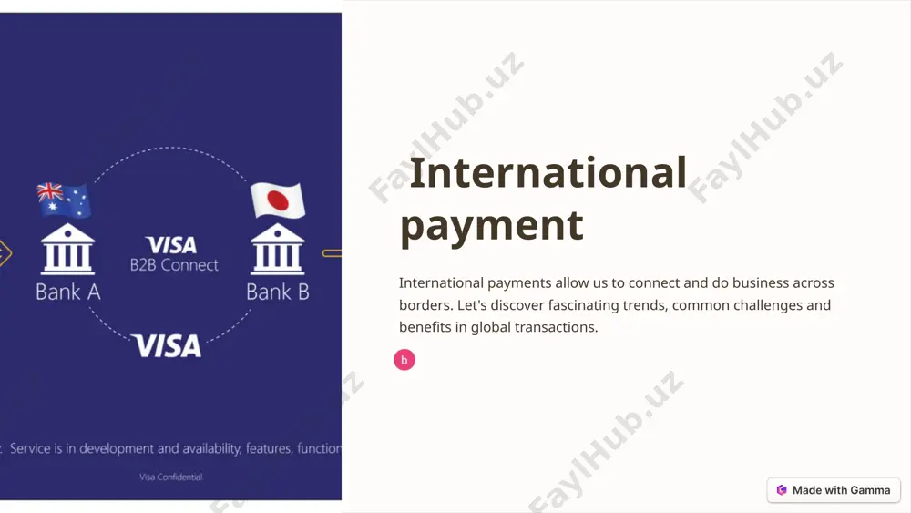 charges that normally occur with traditional payment methods. increased transparency 🕵️ international payments track the transaction from end-to-end, giving buyers and sellers complete visibility for more efficient reconciliation. 6 trends in international payment 1 mobile payments 👨‍💻 mobile payment apps and e-wallets are expanding rapidly for both domestic and international transactions. 2 blockchain technology 📊 blockchain technology has the potential to transform international payments, making processes faster, cheaper, and more reliable. 3 ai & fraud detection 🤖 artificial intelligence is being used to strengthen security and reduce the risk of fraudulent transactions for both buyers and sellers. 4 instant payments ⏳ real-time payments are changing the international payments landscape with faster, more convenient, and safer transactions, particularly for businesses. 7 conclusion and key takeaways 1 get the right partner 🤝 choose the right payment service provider who understands the nuances of international payments and can help mitigate risks and navigate …