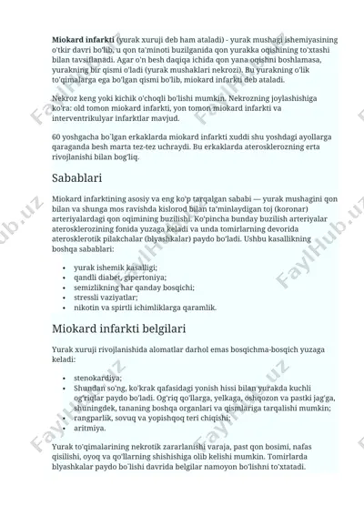 miokard infarkti — DOCX