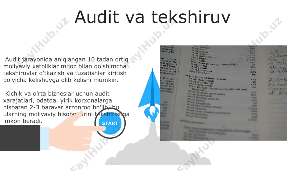 moliyaviy hisobotlar hisobotlar, balans, foyda va zarar hisobi, pul mablag'lari harakati to'g'risidagi hisobot kabi asosiy 3 ta asosiy ko'rsatkichni o'z ichiga oladi va bu ko'rsatkichlar investitsiyalarni jalb qilish va kredit olishda muhim ahamiyatga ega. moliyaviy hisobotlar korxona faoliyatining 1 yillik davr (yoki boshqa hisobot davri) mobaynidagi moliyaviy natijalarini, aktivlar va majburiyatlar holatini aks ettiruvchi hujjatlar majmuasidir. 06 05 04 buxgalteriya hisobining kelajagi 01 02 buxgalteriya hisobi avtomatlashuvi 2025 yilga kelib 80% ga yaqin kompaniyalar bulutli texnologiyalar va ai yordamida hisobotlarni avtomatlashtiradi, bu esa xarajatlarni 30% ga kamaytiradi. katta ma'lumotlar tahlili (big data) buxgalteriya sohasida prognozlash va tahlil qilish imkoniyatlarini kengaytiradi, bu esa biznes qarorlarini qabul qilish samaradorligini 15% ga oshiradi. buxgalteriya hisobi nima? kichik biznes uchun soddalashtirilgan buxgalteriya hisobi tizimlari mavjud bo'lib, ular 2-3 xodimdan iborat jamoa tomonidan ham samarali boshqarilishi mumkin va soliq hisobotlarini o'z vaqtida topshirishni ta'minlaydi. buxgalteriya hisobi natijalari, ya'ni foyda va zarar hisobotlari, kamida 3 oylik …