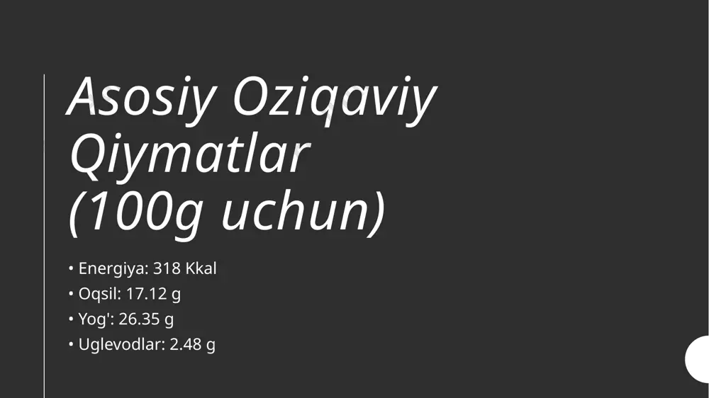 varyon kolbasa: oziqaviy qiymati - Page 2