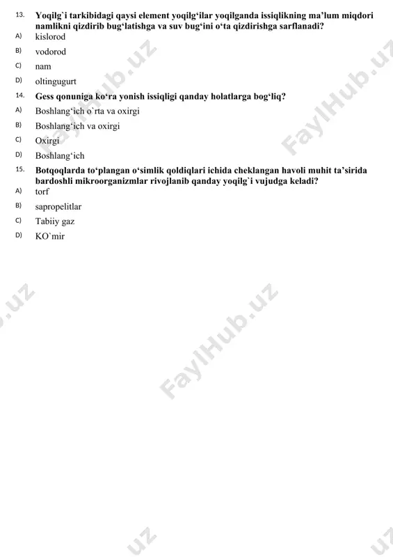 energetika fanidan oralıq nazorat test savollari - Page 3