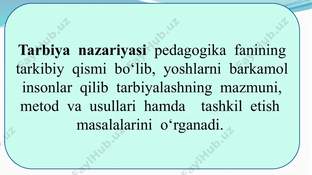 tarbiya fanining maqsad va vazifalari - Page 5