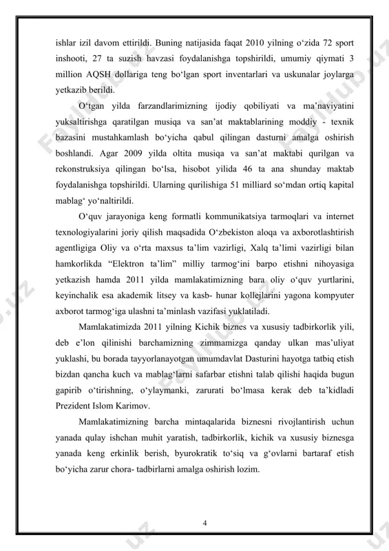 rish, ikki bob va xulosa qismlaridan iuborat. ishning oxirida shartli belgilar va qisqartmalar hamda foydalanilgan adabiyotlar ro’yxati keltirildi. 1. bitiruv malakaviy ishining maqsadi: mazkur bitiruv malkaviy ishini yozishdan maqsad, birinchidan, hozirigi ingliz tilida grammatikada ega mavzusining keng qamrovli ekanligiga qiziqqanligim, ikkinchidan, shu mavzuni chuqur o’rganib, uning ochilmagan qirralaraini topib, uning ustida ilmiy izlanishlar olib boorish va kelajakda yoshlarga ularni qiqitiruvchi barcha muammolarni tezkor hal qilishga yordam berishdan iboratdir. mavzu, albatta, hozirgi ingliz tili grammatikasida enga asosiy o’rinda turishi bilan o’rganuvchi o’quvchilarning e’tiborini tortadi. mavzuning bugungi kundagi aktualligi ham shundaki, ingliz tilini o’rganishga ehtiyoj ortib brogan sari, bu mavzuning grammatikada tutgan o’rni ham muhim bo’lib boradi. chunki grammatikani o’rganishni boshlagan o’quvchi gapning bosh bo’lagidan biri bo’lgan egani o’rganmay turib, boshqa bir grammatik bo’lakni o’rgana olmaydi. shu bilan birga hozirigi ingliz tili grammatikasida bu mavzu ham hazariy, ham amaliy ahamiyati bilan ham e’tiborga molikdir. 1. bitiruv malakaviy ishining nazariy ahamiyati: uning nazariy …