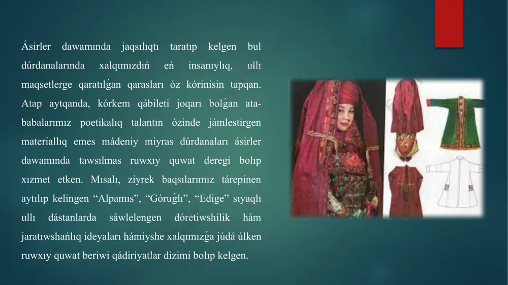 keńeytiw, erkin pikirlew qábiletin rawajlandırıw, qálbine hám sanasına milliy, ulıwma insanıylıq qádiriyatlardı sińdirip barıw arqalı ana watanǵa súyispenshilik sezimlerin oyatıwdan ibarat. ullı babamız abdulla avloniydiń aytqanınday, «tárbiya máselesi biz ushın shınında da ya mádet, ya apat, ya baxıt, yamasa baxıtsız hádiyse máselesi bolıp tabıladı», degen edi. bul danalıq pikir óz aktuallıǵı menen áhmiyetin hesh qashan joytpaytuǵın, atap ótiw orınlı bolǵan máselelerden biri sanaladı. bunday iskerlikte, búgingi kúnde barǵan sayın keń tarqalıp atırǵan «óz balańdı óziń saqla!» degen shaqırıq tek ǵana uran bolıp qalmastan, hár bir ata-ananıń, hár bir puqaranıń kewline, júregine tereń kirip barıwı, ámeliy háreketke aylanıwı ushın hár qanday mákemelerde óz juwapkershiligin anıq túrde dáwir talabına aylandırılıwı zárúrligi talap etilmekte. milliy xalıq oyınları mádeniyattıń sarqılmas ǵáziynesi esaplanadı. ómirde salamat bala ata-ananıń quwanıshı bolıp, perzentiniń saw-salamat, tetik, kúshli, shıdamlı, shınıqqan adamzat bolıwın qálemeytuǵın ata-ana bolmasa kerek. sol sebepli barlıq máwsimlerde oyınlardı súyiwi kerek. milliy oyınlar erte zamanlardan, xalıq máresimlerinde, saltdástúrlerinde, …