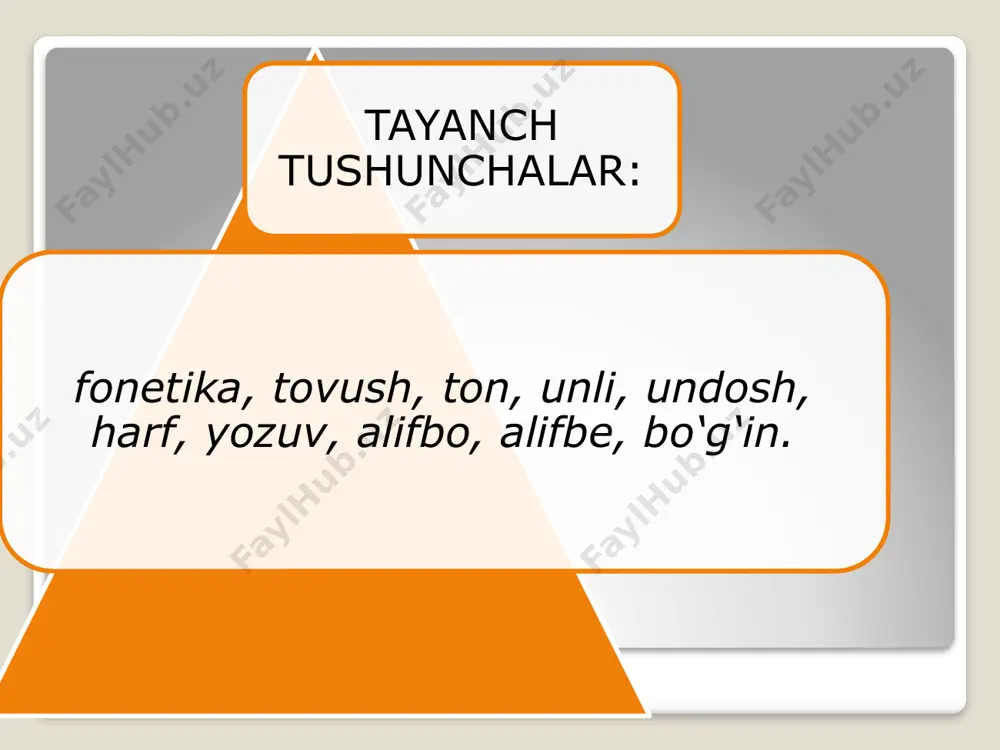 da rezonatorlik vazifasini bajaradi. nutq tovushlarining fiziologik (talaffuz) jihati nutq a’zolarining faoliyati bilan uzviy bog‘langan bo‘ladi. nutq tovushlarining hosil bo‘lishi paytidagi nutq a’zolarining harakati va holati artikulyatsiya deyiladi. shu jihatdan nutq tovushlarining yuzaga kelishidagi 2 muhim hodisa farqlanadi: artikulyatsiya o‘rni va artikulyatsiya usuli. nutq tovushlarining hosil bo‘lishida qatnashgan nutq organinning o‘pkadan kelayotgan havo oqimi kelib urilgan, to‘siq yuzaga kelgan qismi artikulyatsiya o‘rni sanaladi. masalan, b, p, m, v (qovun) undoshlari hosil bo‘lishida ikki lab faol qatnashganligi uchun artikulyatsiya o‘rniga ko‘ra lab-lab undoshlari; f, v (zavod) undoshlarining hosil bo‘lishida esa to‘siq pastki lab bilan yuqori tishlar orasida bo‘lganligi uchun shu tovushlar lab-tish undoshlari deb yuritiladi. nutq tovushining hosil bo‘lishida o‘pkadan kelayotgan havoning qay darajada o‘tishi artikulyatsiya usuli deyiladi. masalan, b, p undoshlari ikki lab orasidagi to‘siqdan zarb bilan portlab chiqqanligi uchun portlovchi; s, z undoshlari lab bilan tish orasidagi to‘siqdan sirg‘alib chiqqanligi uchun sirg‘aluvchi undoshlar hisoblanadi. nutq tovushlarining so‘zni shakllantiruvchilik va …