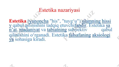 estetika — PPTX