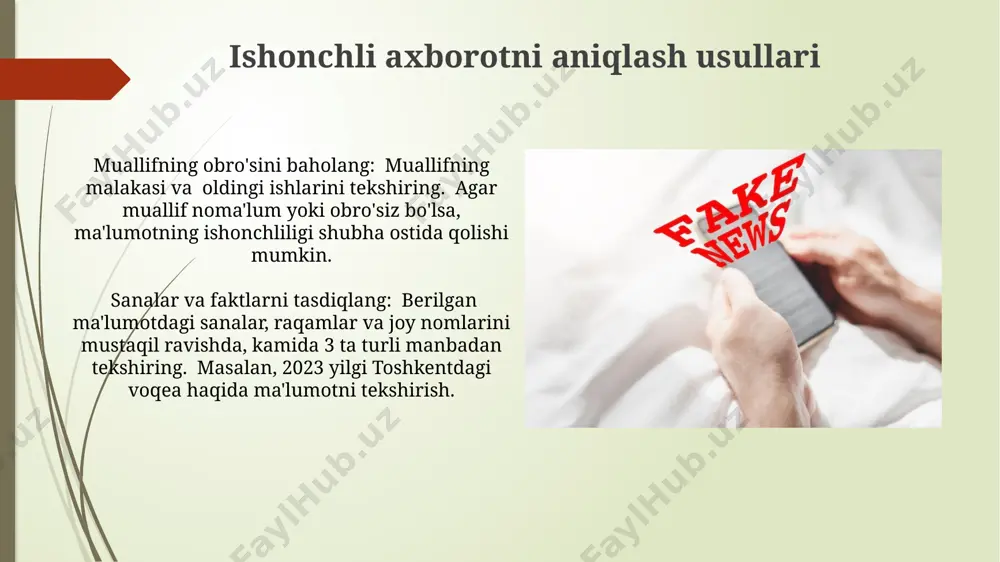 soxta yangiliklar tarqalishining ta'siri va oldini olish - Page 5