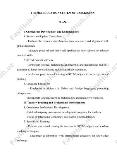 education system of uzbekistan — DOCX