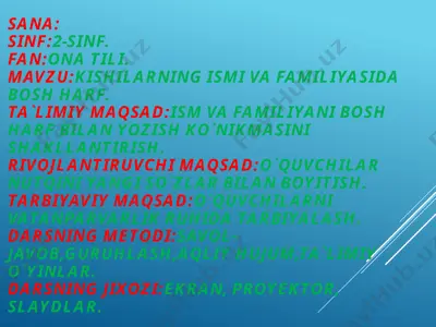 kishilarning ismi va familiyasi — PPTX
