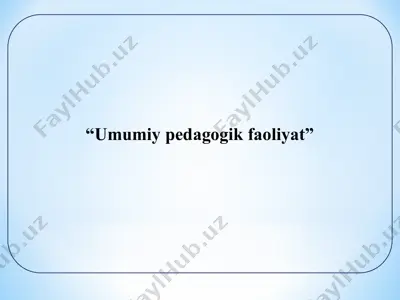 ijtimoiy pedagogik faoliyat — PPT