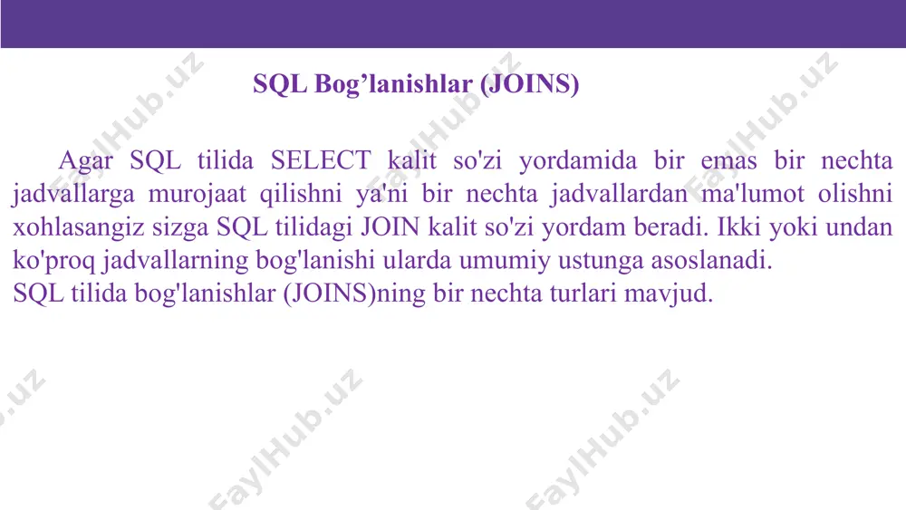 sql bog'lanishlar (joins) - Page 3