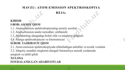 atom-emission spektroskopiya — PPTX