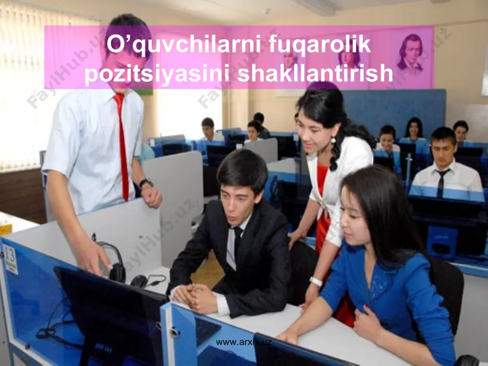 dan chetga chiqmaydigan yo'lchi yulduz, ishonchli kompasdir. o'zbekistonga, uning yeriga, tabiatiga, bu yerda yashayotgan xalqlarga muhabbat, o'lkaning tarixi, madaniyati, an'analarini teran bilib olishga intilish, respublikaning qudrati va yutuqlaridan faxrlanish, xalqimiz qismatiga tushgan qiyinchiliklar uchun qayg'urish ko'p milltli o'zbek jamiyatining muhim jiplashtiruvchi asosi hisoblanadi”. www.arxiv.uz www.arxiv.uz erkka intilish, ozod yashashga bo'lgan ehtiyoj insonga xos bo'lgan tuyg'udir. inson o'z vatanidagina ozod va erkin yashay oladi. shu bois vatan ozodligi uchun kurashish masalasi qadim-qadimdan allomalarning asarlari hamda ezgu g'oyalarni ifoda etuvchi ta'limotlarning bosh mavzusi bo'lib kelgan. hadisi sharifda vatanni sevish iymondan ekanligi ta'kidlanadi. alisher navoiy quyidagi misralarda vatandan ayrilish inson uchun og'ir judolik ekanligini “g'urbatda g'arib shodmon bo'lmas emish” deb boshlanuvchi she'riy asarida alohida ta'kidlab o'tadi. allomaning fikrlarini rivojlantirgan holda vatandan judo bo'lish og'ir judolikkina emas, balki “yuzi qaroliq” ekanligini zahiriddin muhammad bobur “o'z yorin qo'yib hind sori yuzlanish” tufayli “yuzi qarolig'” bo'lganligini aytadi. abdulla avloniy o'z asarlarida “vatan” tushunchasiga ta'rif berib, uning …