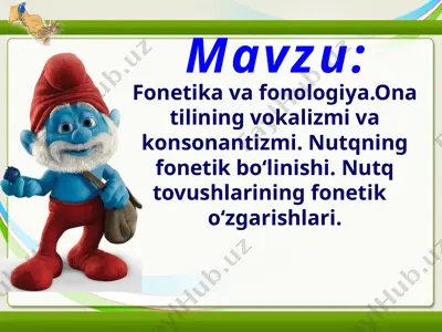 fonetika va fonologiya — PPT