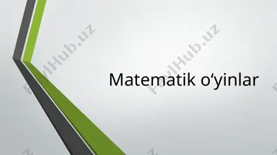 matematiko‘yinlar — PPTX