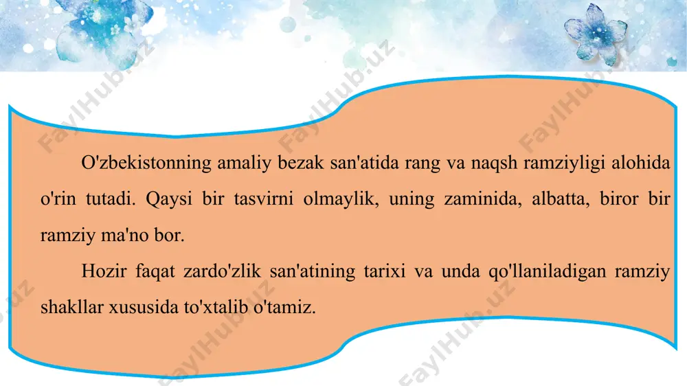 5-mavzu o'zbekistonning amaliy bezak san'atida ramziy shakllar 7-sinf - Page 5
