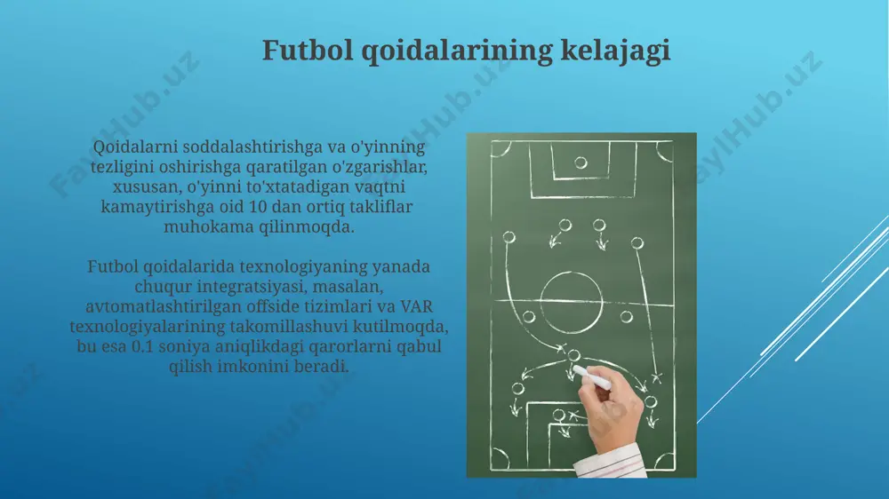 futbol oʻyin qoidalarining rivojlanish tarixi - Page 5