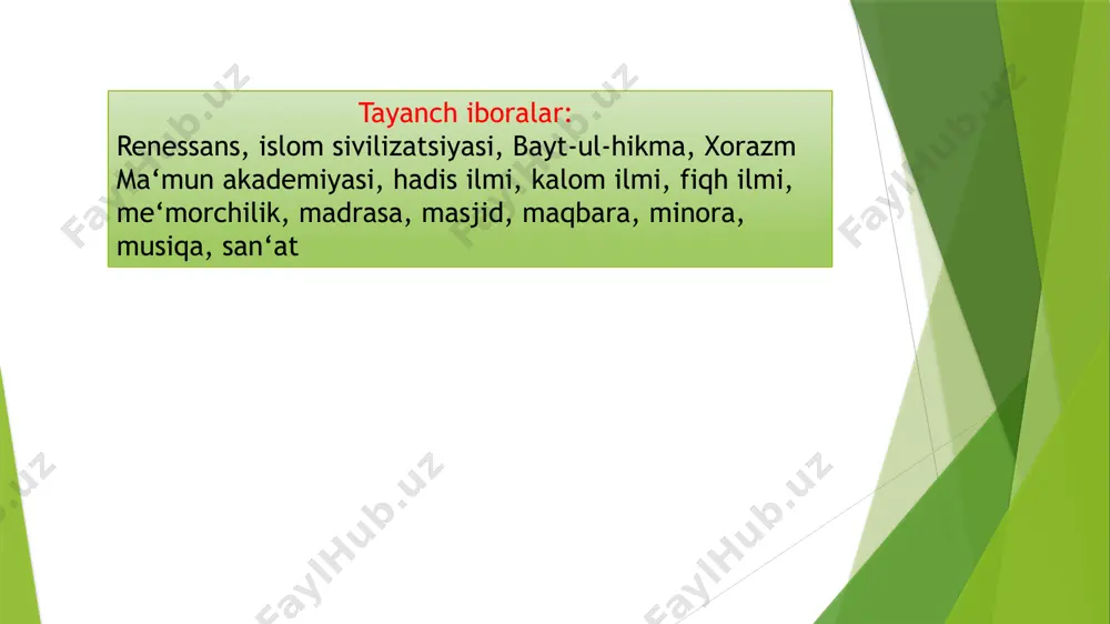 adxon xiva xoni (1602-1623yillar) taxtda o’tirgan. uning davrida 1616-yilda arab muhammadxon madrasasi qurilgan. abulg’ozixon davrida goziobod shaharlari qurilgan. hozirgi kunda bu joy goziobod – qo’shko’pir tumanida. (shoxobod – nomi biroz o’zgarib shovot tumani bo’lib, yuritiladi). abulg’ozixon davrida oq masjid qurilgan. oq masjid – ichan-qal‘aning sharqiy darvozasi tarkibiga kiradi. anushaxon hammomlari – 1657-yilda karmanaga qilingan yurish chog’ida buxoroliklar hujumidan saqlab qolganligi uchun abulg’ozixonga in‘om etgan sovg’alardan biridir. hammom yarim yerto’la shaklidagi usti gumbazlar bilan yopilgan inshootdir. o’lchamlari: 27x15 m. isfandiyorxon xiva shahrining hozirgi vaqtda dishanqal‘ada joylashgan, o’ziga so’nggi oromgohga to’rt shayxbos (to’rt shobboz) deb nom qo’yadi. sababi u yerda 3 ta shayxning qabri bor. to’rtinchisi qilib isfandiyorxon ham qo’ydirgan. maqbara mo’jazgina ixcham qilib qurilgan, dahma, masjid, uning ichida balandligi 15 metrlik minora, eski maktab va kichkinagina madrasa joylashgan. majmuaning o’rtasida 4 burchakli hovuzi bor. masjid poydevori anushaxonning hammomlari bilan bir vaqtda 1657-yilda qurilgan. mazkur binolar o’ymakori eshiklarning yozuvlariga qaraganda, 1838-1842 yillar …