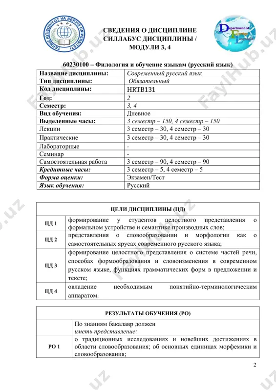 ологии современного русского языка, ро 7 о морфологической системе современного русского языка, структурных, семантических, функциональных особенностях морфологических единиц и их классификациях; ро 8 о видах морфологических единицах; ро 9 о теоретических основах морфологии современного русского языка, морфологической системе современного русского языка, структурных, семантических, функциональных особенностях морфологических единиц и их классификациях; видах морфологических единицах; с точки зрения навыков: ро 10 навыки морфемного и словообразовательного анализа; работы с морфемным и словообразовательным словарями; ро 11 формирование устойчивых навыков морфологического анализа; ро 12 подготовка студентов к самостоятельному освоению новейших достижений в области морфологии современного русского языка, развитие творческого подхода к решению задач, встающих перед современным преподавателем русского языка в образовательном учреждении. ро 13 выделения различных частей речи в тексте и анализа их в единстве формы, содержания и выполняемых функций; ро 14 дифференцирования омонимичных грамматических форм разных частей речи и функциональные омонимы; ро 15 интерпретирования семантики грамматических форм в тексте; ро 15 выявления и корректирования …