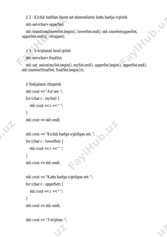 c++ set elementlarini taminlash - Page 3