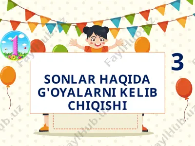 sonlar haqida g'oyalar — PPTX